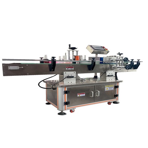 Flat&round bottles rolling labeling machine with white code printer...